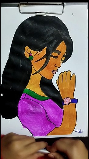 Cute 😍 Girl #artshorts #art #happyrepublicday #drawing #trendingshorts #artwork