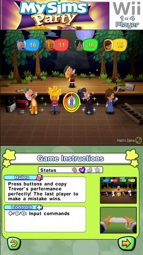 drama 101 - MySims Party minigames - mainin game