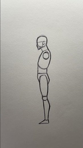How to draw Male Body Side View ⭐️Tutorial⭐️ #art #tutorial #howtodraw #drawing #sketch #draw #easy