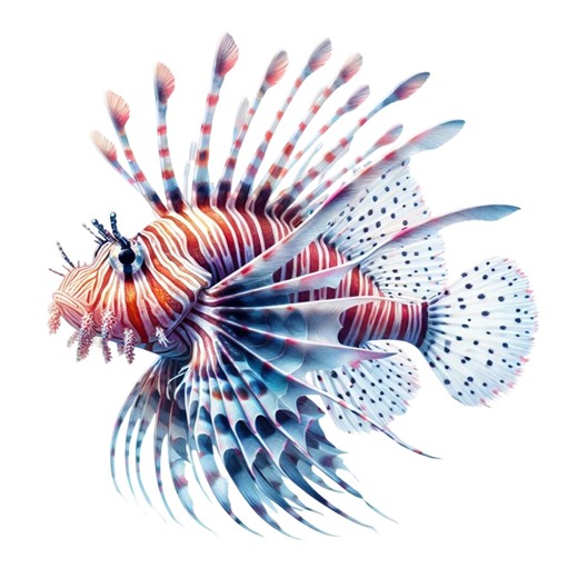 4x Red Lionfish Watercolor Stickers, 4 Different Designs | Lionfish | Car/laptop | 9x9 to 120x120 Cm | Weatherproof | Gift - Etsy