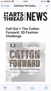 See Artsthread Fashion Newsletter 💫https://bit.ly/fashion-jan-24 With Cotton #Cottonworks The Cotton Forward: 3D Fashion Challenge Pentland Brands Churchill Champagne Pol Roger Competition Redress Design Award 2024 Laura Cross @National College of Art & Design Fashion Institute of Technology @Lilach Porges Edinburgh College of Art at the University of Edinburgh @Ammna Sheikh https://bit.ly/fashion-jan-24 | ARTS THREAD