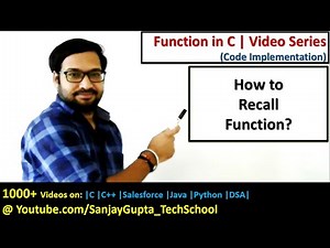 11 Function in C | How to reuse or call a function more than one time in c programming