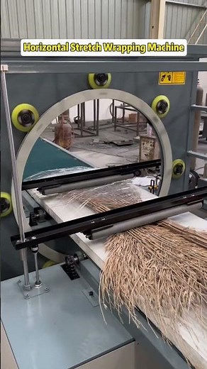 Multi-functional automatic horizontal stretch wrapping machine for packaging wooden crates