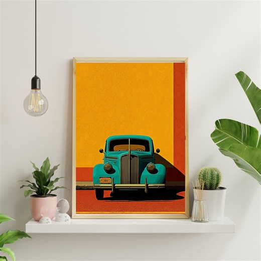 Pop Art Muscle Car Poster, Retro Comic Style Wall Art Print, Classic Cars - Etsy