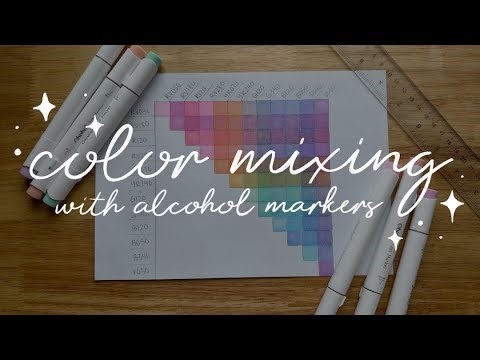 Color Mixing Chart with Alcohol Markers ✿ blending & mixing alcohol markers
