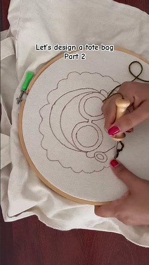 Tote bag design idea part 2 #shorts #punchneedle