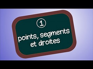Point, droite, segment et milieu (Géométrie 1)