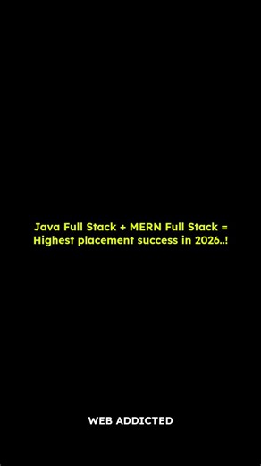 Rahul vaishnav 🧿 on Instagram: "Java + MERN = Highest Placements in 2025–26 🚀 If you want guaranteed tech success, learn these two full-stack skills: ✔ Java Full Stack ✔ MERN Full Stack Both are in MASSIVE demand and help you land top MNC offers 💼🔥 Build projects → Crack interviews → Get placed faster. 🔗 Courses Link: https://pdlink.in/3WzaIjU 💬 Comment “FREE” to get study materials + roadmaps 📌 Follow web_addicted for daily career hacks #webaddicted #rahulvaishnav #mern #javafullstack #f