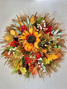 Handmade Autumn Wreath - Etsy
