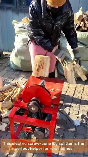 home electric screw log splitter | powerful woodsplitting tool #shorts