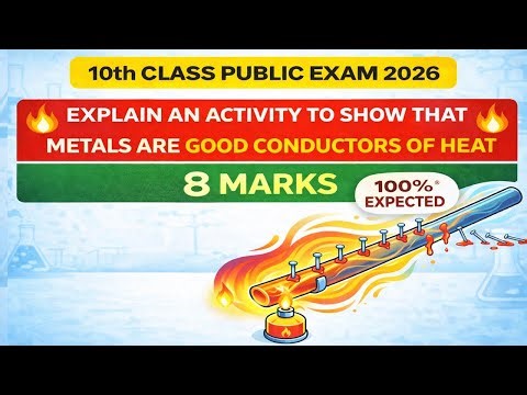 Explain an Activity to Show That Metals Are Good Conductors of Heat | 8 Marks | 10th Public 2026
