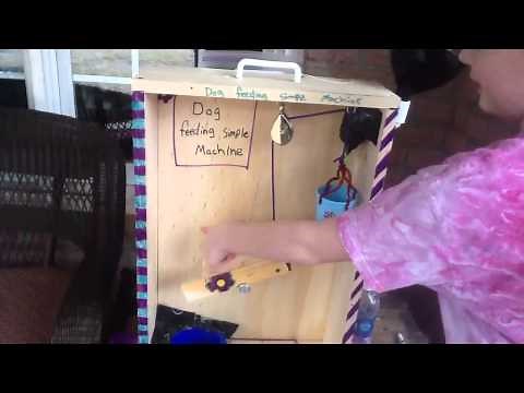 Simple Machine fourth grade science project dog feeding mac