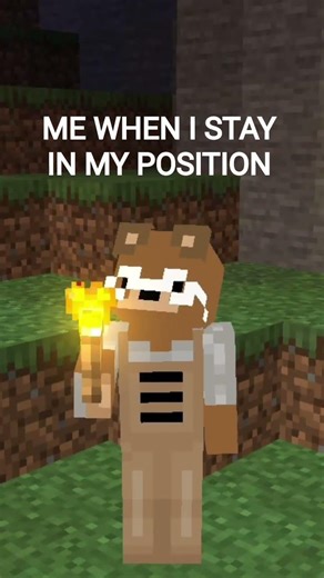 Me when I stay in my position in minecraft momment