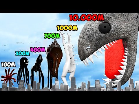 Size Comparison of All Trevor Henderson's Monsters in Garry's Mod, From Tiny to Titans