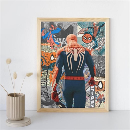 Spider-man Poster | Digital Print | Art Print Download | Marvel Comics | Comic Book Poster - Etsy