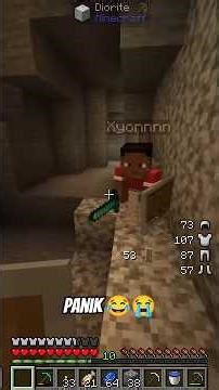 Hilarious moment while mining Collab Minecraft Server with ‎@Xyonnn69 #shorts #minecraft #fyp
