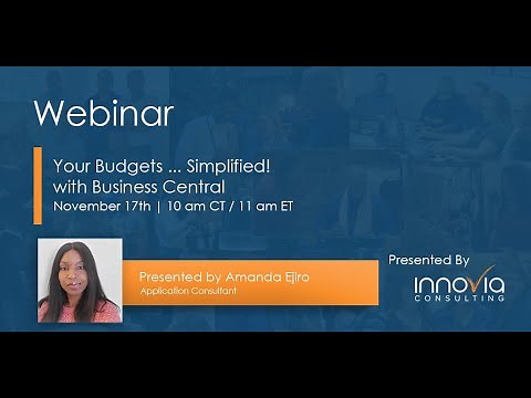 Your Budgets ... Simplified! with Business Central