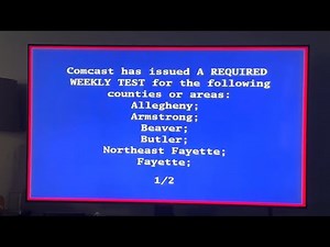 Comcast Required Weekly EAS Test (11/3/25)