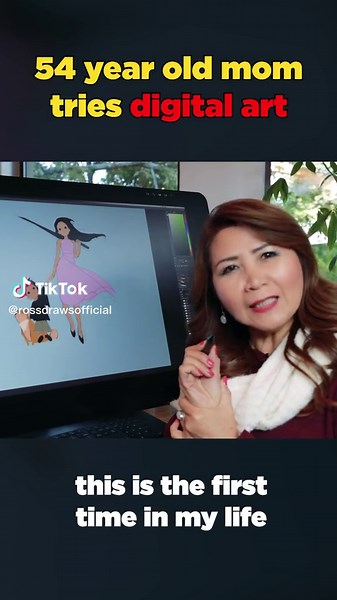 My Mom Tries Digital Art! Painting Program Tutorial
