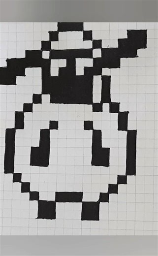 Shaun the Sheep Pixel Art 🐑✨ Easy Graph Sheet Drawing | Craft And Paper