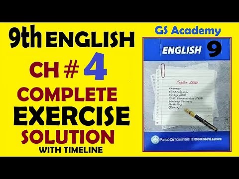 Exercise complete solution, chapter 4, Hazrat Asma(RA), class 9 english, gs academy, 9th english