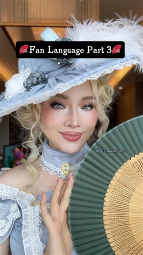 About time to bring back fan language #fanlanguage #victorian #handfan #giannastardust