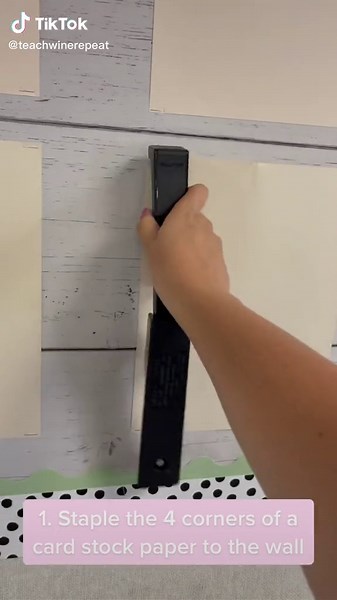 Quick and easy student work display! 🤩 #classroomsetup #backtoschool #classroomdecor #teachersoftiktok #fifthgradeteacher #teacher #tiktokteacher