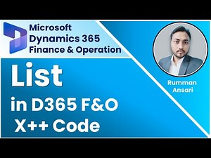 List in X++ D365 F&O
