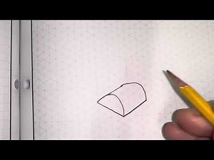 Half Cylinder on Isometric Graph Paper