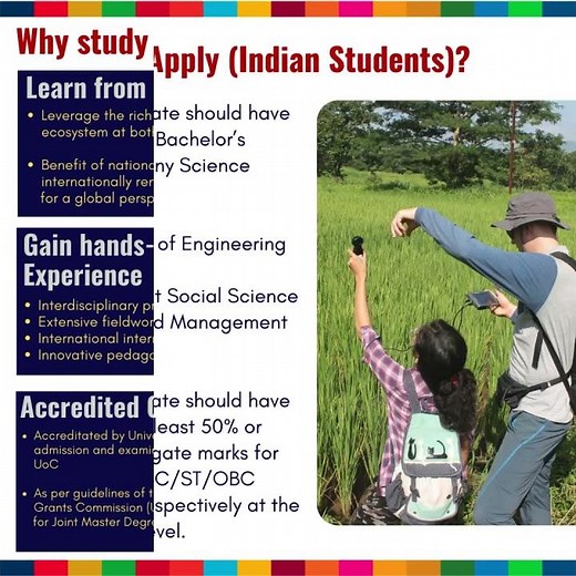 Admissions Open 2025-2026 |Joint Master's in Environmental Sustainability | Study in Germany & India