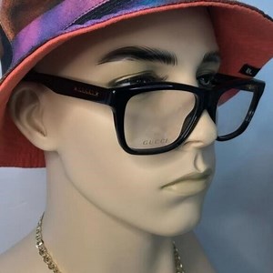 💯 - New Authentic Gucci GG1177O Eyeglasses 004 - Black - Transparent