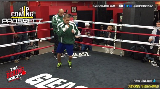 Julian Sosa undefeated Jr. welterweight media workout at Gleason's Gym NYC