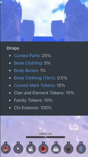 All Bone Drops And Drop Rates In Ninja Time #ninjatime #roblox