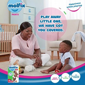 10K reactions · 36 shares | For your active baby, you need a great support. Molfix Pants are made of breathable sheets that release heat no matter how active your baby is. So play away little one, we have got your covered.  #MolfixRocks #MolfixCares #MoBabies #MoMums #ForTheNumberOneMumsOfNigeria #MolfixPants #MolfixHappinessMovements | Molfix | Facebook