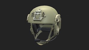 FAST Helmet and AMP Headset - 3D model by AvalsTreu
