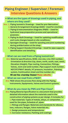 Isometric drawings P& ID, GAD | Piping Interview Questions & Answers Part-1 #shorts #short #trending