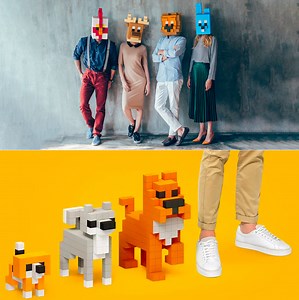 VOXART Click-Tile Construction Set Combines Minecraft with LEGO, But in the Real World