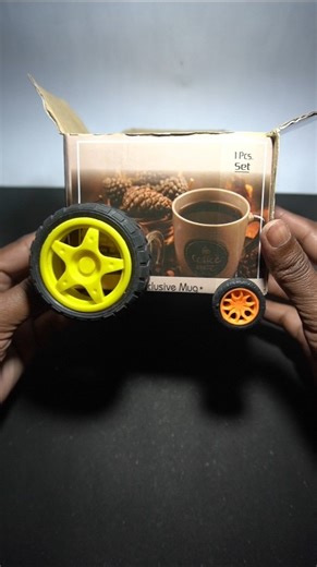 Cardboard Box and gear motor car. #boxcar #dcmotor #diy #car