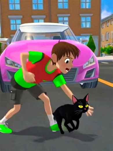 Yuta Save The Little Cat 😺🥰🥰#sakura #cartoon #funny #Animation