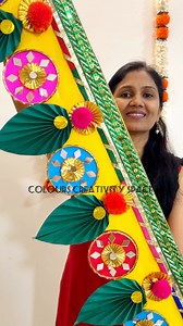 Bandhanwar DIY / Toran DIY / Diwali Decoration Idea / Easy Diwali Door hanging diy #doorhanging #diwalireels#diwalicraft #bandhanwar #toran #festivalvibes #craftreels #trendingvideo #viralreelsfacebook #facebookreelsviral #diwalidiy #banglecraft #PaperLeaf #diwaliproject | Colours Creativity Space