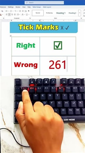 Word Tick Mark Shortcut Key – Add Check Symbol Fast ✅ #shorts #shortsfeed #shortvideos