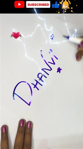 Dhanvi name is so beautiful ❤️ magic pen name writing