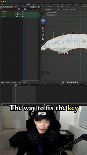 Missing keyframes in timeline for Blender? (How to fix) - making a 3d game character - 2.4: Sal