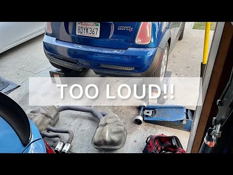 05 Mini Cooper S R53 Straight Pipe ( BRUTAL POPS AND BANGS)
