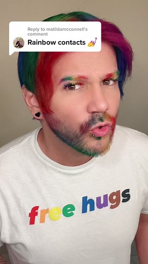 Rainbow Contact Lenses Transformation