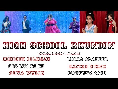 Cast of HSM, Matt Sato, Sofia Wylie - High School Reunion (Color-Coded Lyrics) [HSMTMTS SEASON 4]