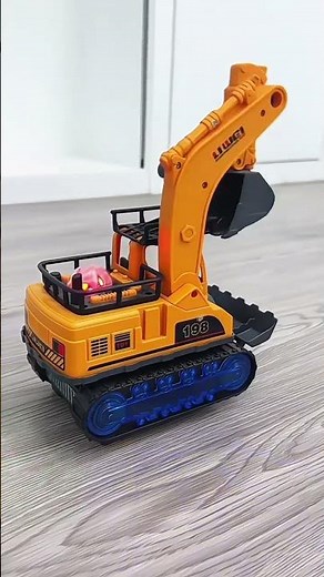 Wow, this toy excavator with glowing balls is so beautiful! #short #excavator #toys #dochoi