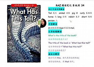 📘【RAZ精读B级34 | What Has This Tail?】 🦨 解码尾巴里的生存智慧 ✅ 尾形功能推理 ✅ 学术词链：tail-balance-swim ✅ 毛巾拼写\"monkey tail\" 🐒亲子挑战： 围巾变尾巴猜动物→\"Whose tail swings?\" 点击探索🔗 留言“尾巴”领PDF📥 #英语生物课 #RAZ功能认知