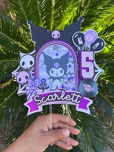 Buy Kuromi Cake Topper Kuromi Shaker With Lights Topper Kuromi Party Kuromi Birthday Kuromi Cake Evil Kity Topper Online in India - Etsy