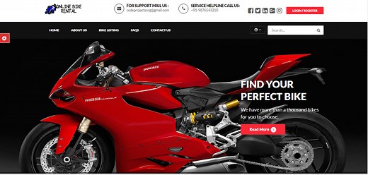 Online Bike Rental System in PHP/PDO with Source Code